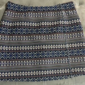 Cato Multicolor Geometric Pencil Skirt